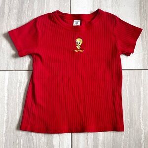 1997‎ vintage Warner bros embroidered tweety bird tee size M youth